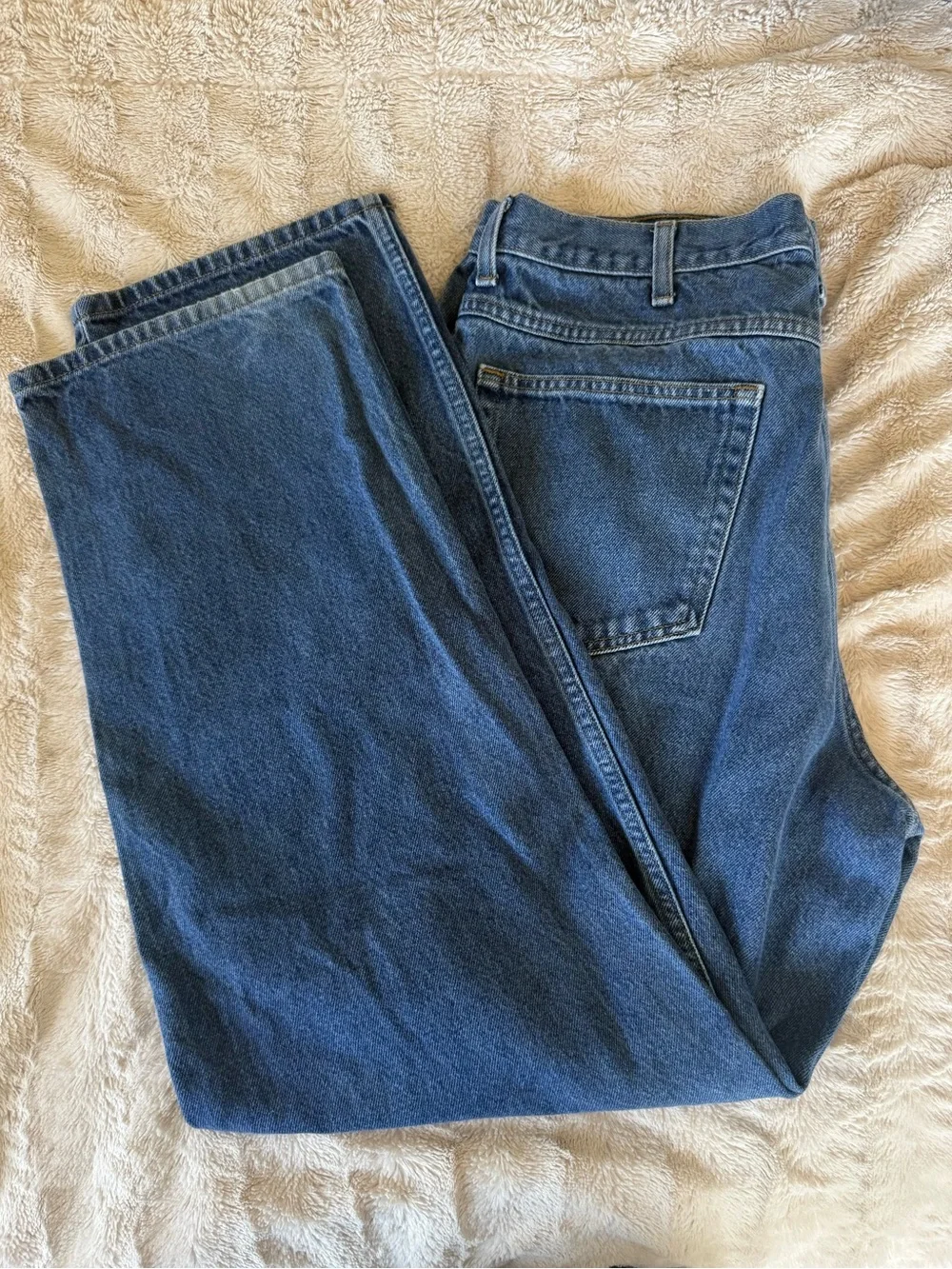 Classic Men's Blue Straight Leg Denim Jeans